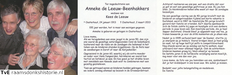 Anneke Beenhakkers Kees de Leeuw
