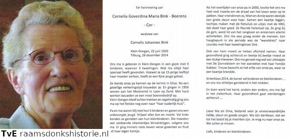 Cornelia Goverdina Maria Beerens Cornelis Johannes Bink