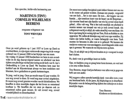 Martinus Cornelis Wilhelmus Beerens Tony Wientjes