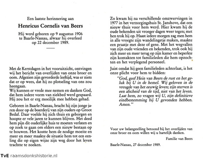 Henricus Cornelis van Beers