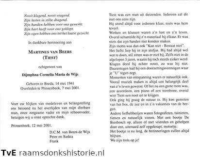 Martinus van Beers Dijmphna Cornelia Maria de Wijs
