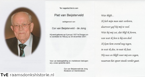 Piet van Beijsterveld  Cor de Jong