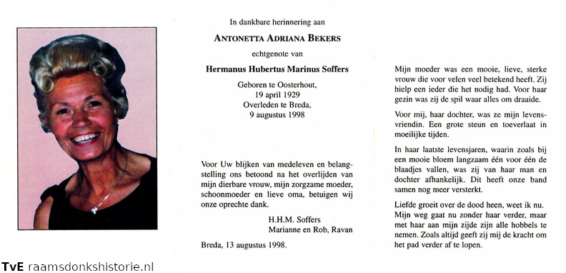 Antonetta Adriana Bekers Hermanus Hubertus Marinus Soffers