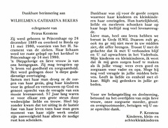 Wilhelmina Catharina Bekers Petrus Kerstens