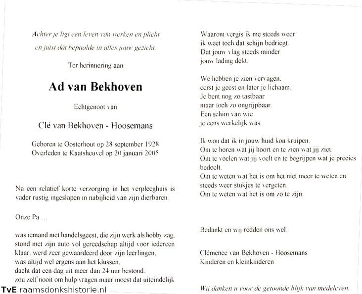 Ad van Bekhoven Clé Hoosemans