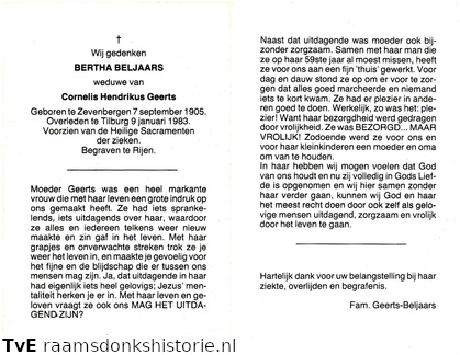 Bertha Beljaars Cornelis Hendrikus Geerts