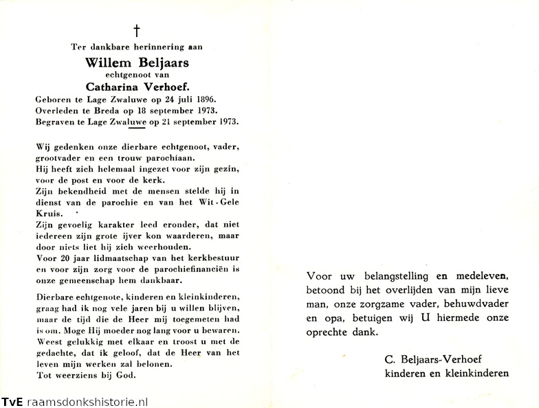 Willem Beljaars Catharina Verhoef