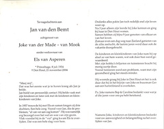 Jan van den Bemt Joke van Mook Els van Asperen