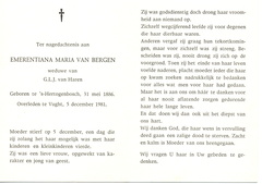 Emerentiana Maria van Bergen G.L.J. van Haren