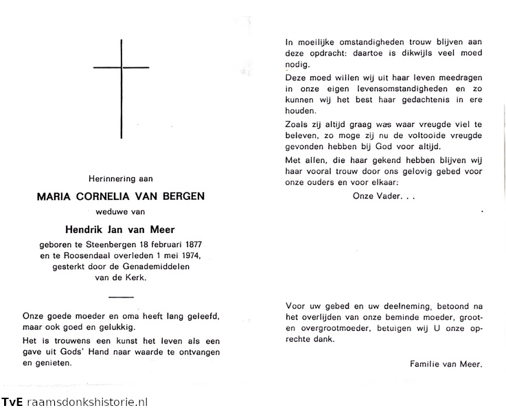 Maria Cornelia van Bergen Hendrik Jan van Meer