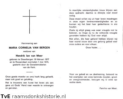 Maria Cornelia van Bergen Hendrik Jan van Meer