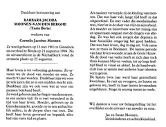 Barbara Jacoba van den Berghe Cornelis Jacobus Moonen