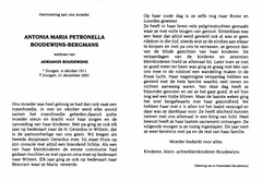 Antonia Maria Petronella Bergmans Adrianus Boudewijns
