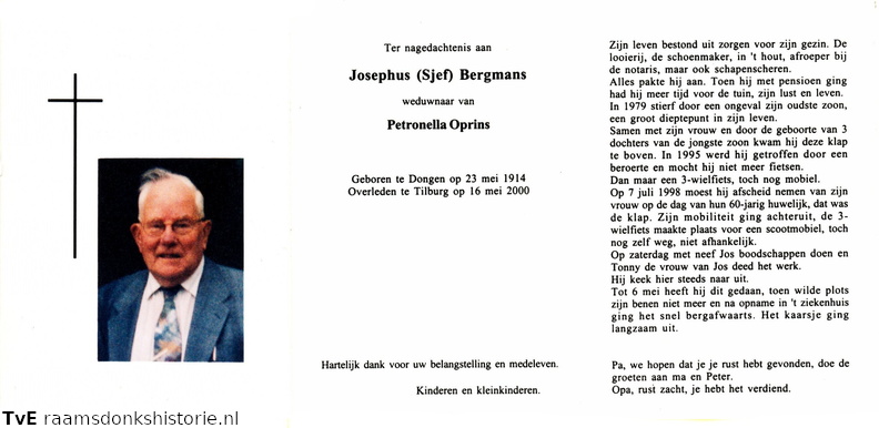 Josephus Bergmans Petronella Oprins