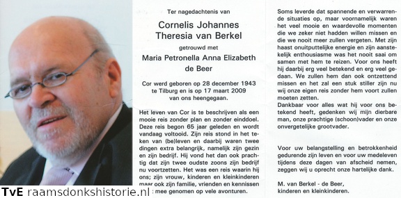 Cornelis Johannes Theresia van Berkel  Maria Petronella Anna Elizabeth de Beer