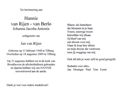Johanna Jacoba Antonia van Berlo Jan van Rijen