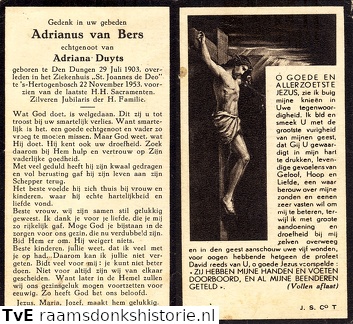 Adrianus van Bers Adriana Duyts