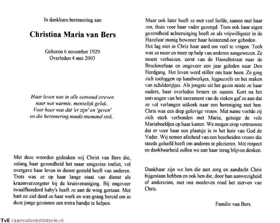 Christina Maria van Bers