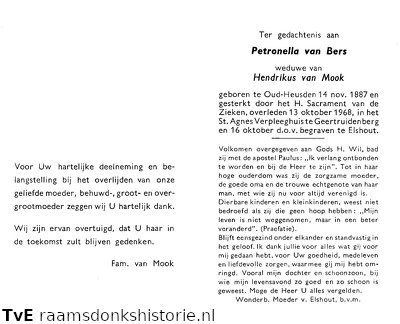 Petronella van Bers Hendrikus van Mook