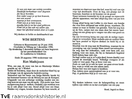 Wim Bertens Riet Mathijssen