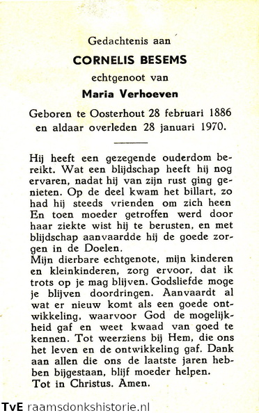 Cornelis Besems Maria Verhoeven