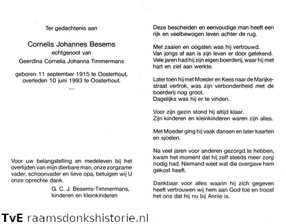 Cornelis Johannes Besems Geerdina Cornelia Johanna Timmermans