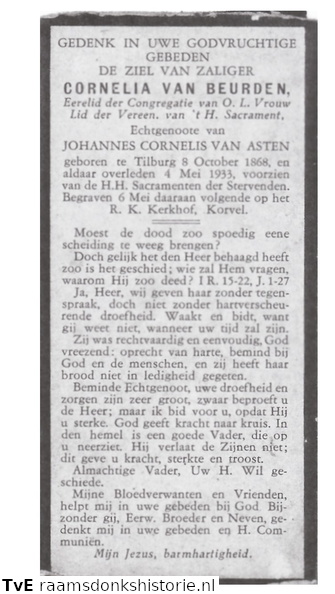 Cornelia van Beurden Johannes Cornelis van Asten