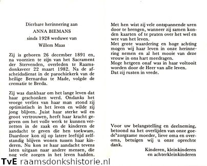 Anna Biemans Willem Maas
