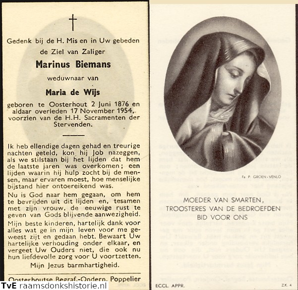 Marinus Biemans Maria de Wijs