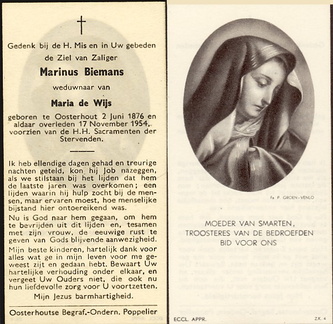 Marinus Biemans Maria de Wijs