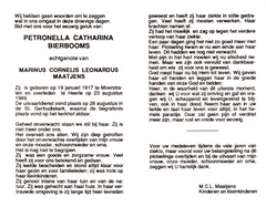 Petronella Catharina BIerbooms Marinus Cornelis Leonardus Maatjens