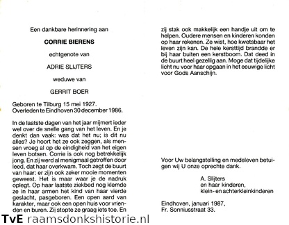 Corrie Bierens Adrie Sluijters  Gerrit Boer