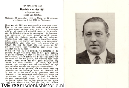 Hendrik van der Bijl Jacoba Klinken