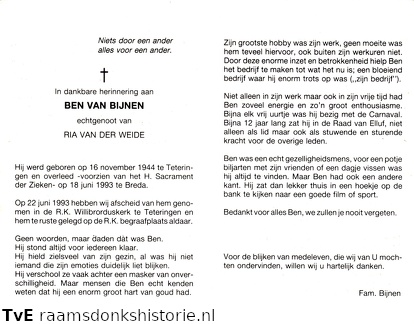 Ben van Bijnen Ria van der Weide