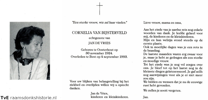 Cornelia van Bijsterveld Jan de Vries