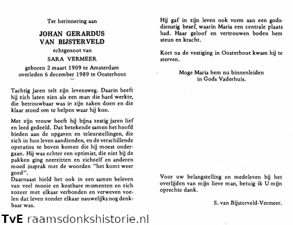 Johan Gerardus van Bijsterveld Sara Vermeer