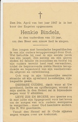 Henkie (Hendricus Antonius Cornelis) Bindels