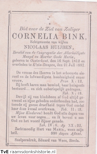 Cornelia Bink Nicolaas Huijben