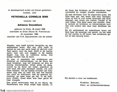 Petronella Cornelia Bink Adrianus Doorakkers