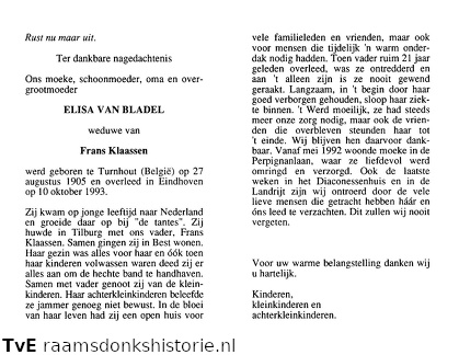 Elisa van Bladel Frans Klaassen