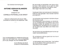 Antonie Adriaan Blankers Cornelia Petronella de Groot