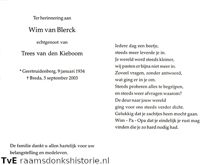 Wim van Blerck Trees van den Kieboom