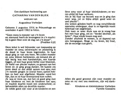 Catharina van den Bliek Augustinus Verheijen