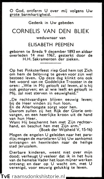 Cornelis van den Bliek Elisabeth Peemen