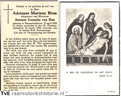 Adrianus Marinus Blom Antonia Cornelia van Dun