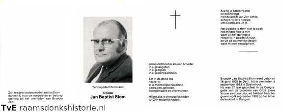 Jan Baptist Blom-broeder