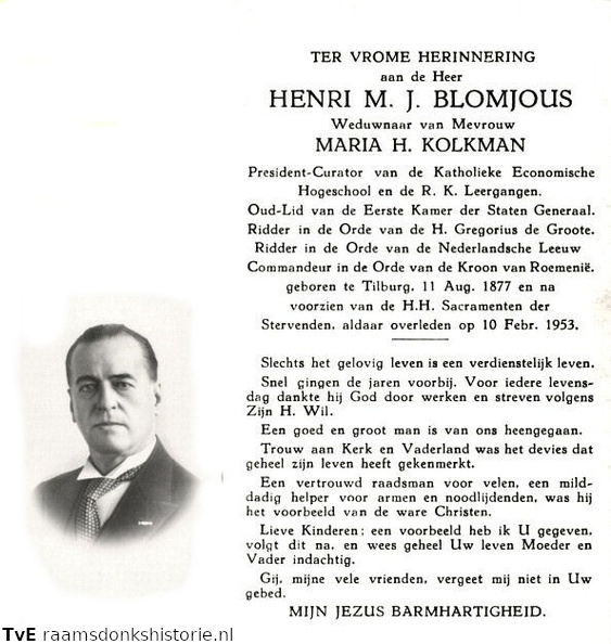 Henri M.J. Blomjous Maria H Kolkman