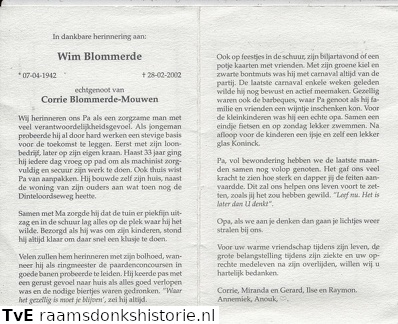 Wim Blommerde Corrie Mouwen