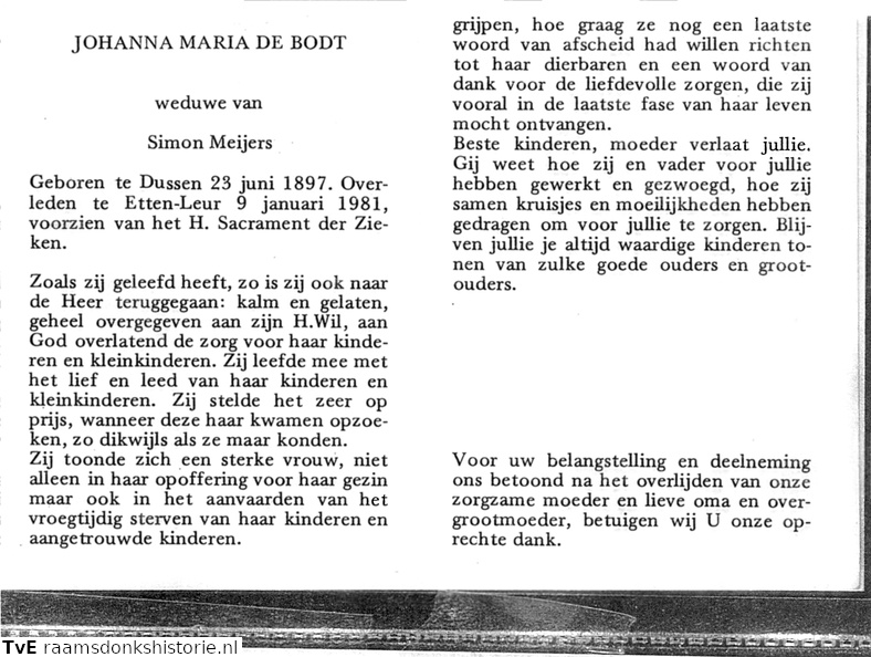 Johanna Maria de Bodt Simon Meijers