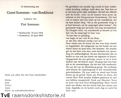 Greet van Boekhout Piet Sommen